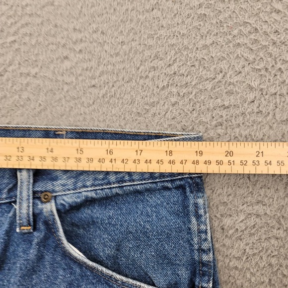 Wrangler Jeans Mens 38x29 Blue Denim Straight Leg Medium‎ Wash Cowboy Mid Rise - Picture 13 of 14